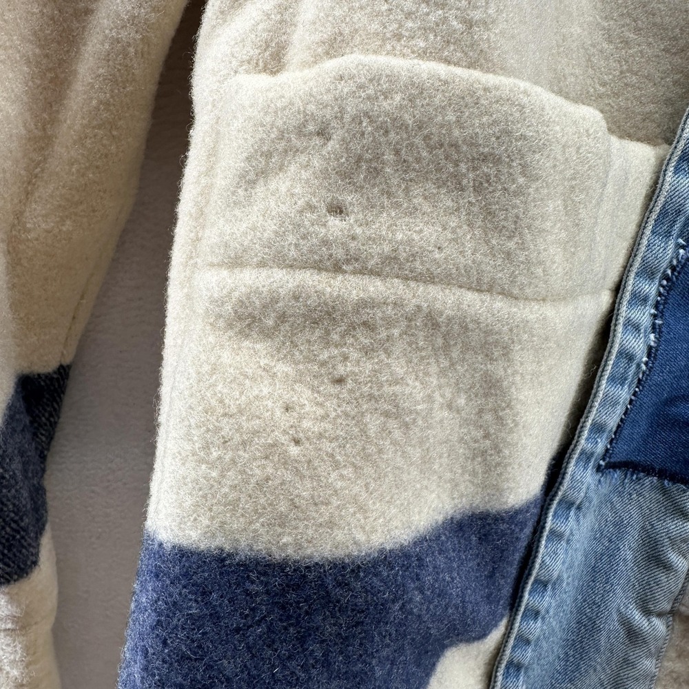 Greg Lauren US Navy Blanket GLJ Military Jacket Mens Large White Wool Denim USA - Picture 11 of 14